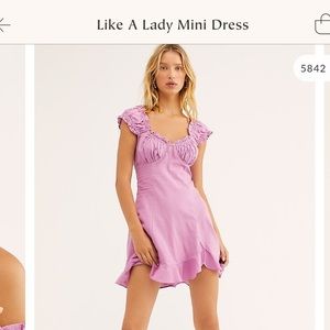 💜Free people “like a lady” mini dress, size small